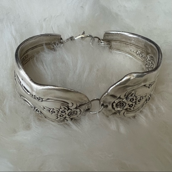 Vintage Silver Plated Flatware Bracelet - Picture 1 of 4